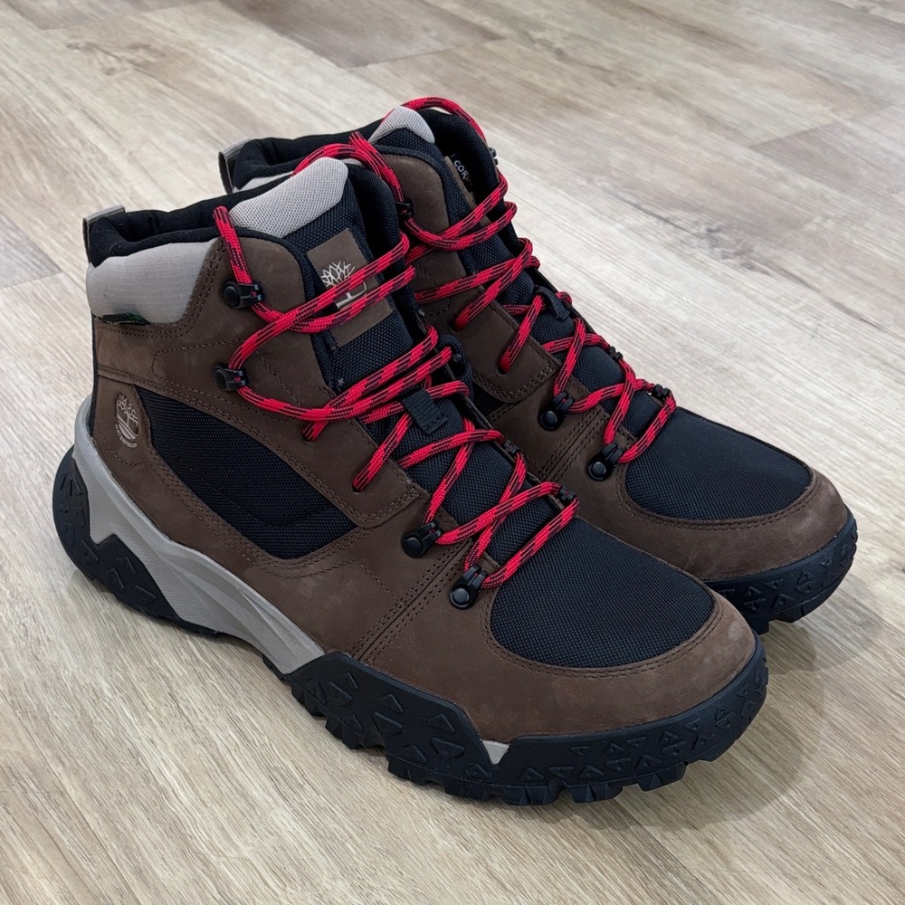 NEW Men’s Timberland Motion Scramble Mid Leather Lace Up Waterproof Hiking Boot